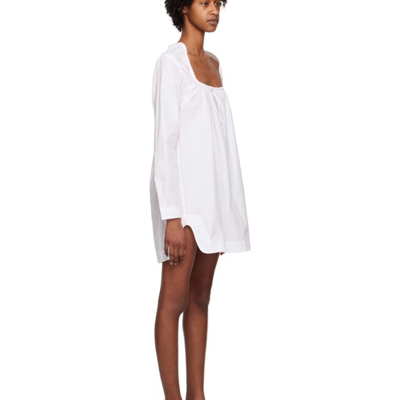 Ganni white poplin mini dress - Picture 2 of 5